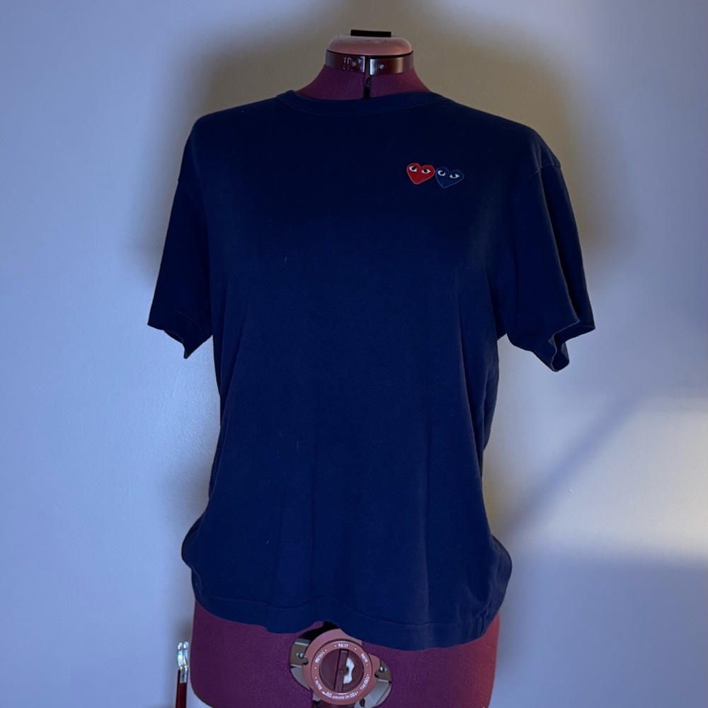 Comme des Garçons PLAY navy blue T-shirt